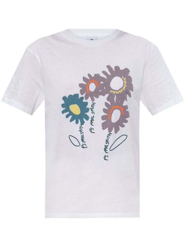 T-SHIRT FLORAL IN COTONE