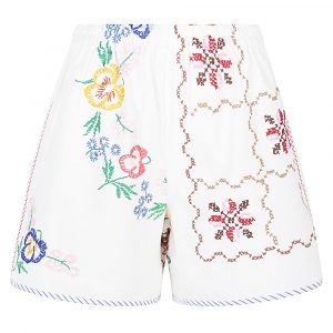 SHORTS RICAMATI IN COTONE