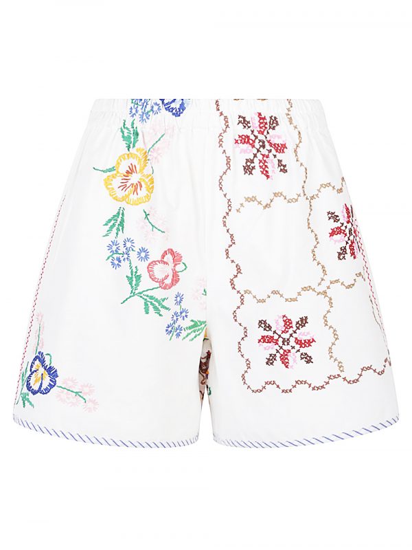 SHORTS RICAMATI IN COTONE