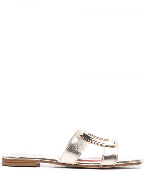 SANDALO METAL BUCKLE IN PELLE