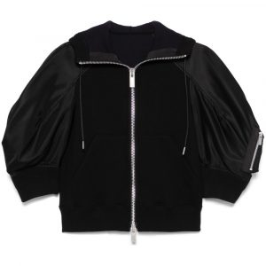 FELPA CON CAPPUCCIO IN COTONE E NYLON