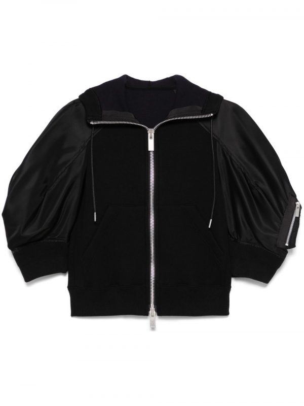 FELPA CON CAPPUCCIO IN COTONE E NYLON