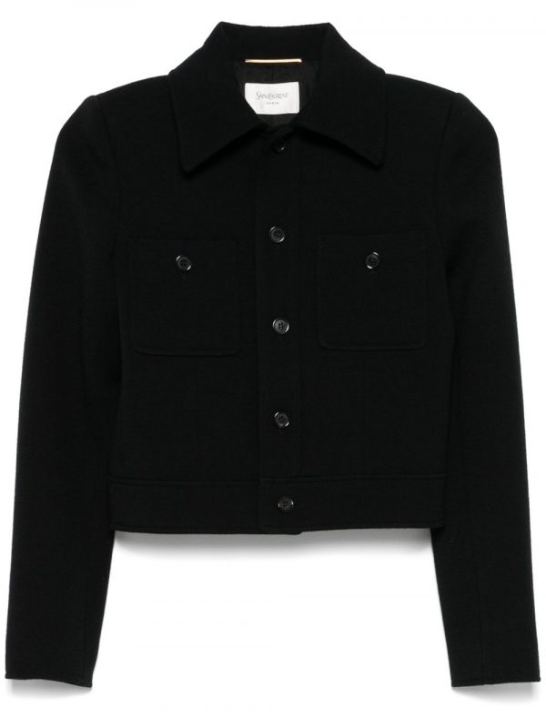 GIACCA CROPPED IN MISTO LANA