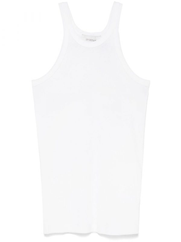 TOP SMANICATO IN COTONE