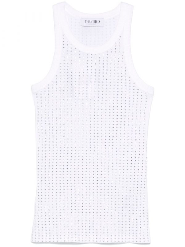TOP IN COTONE CON STRASS