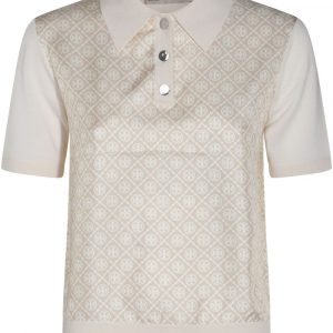 POLO IN SETA STAMPATA