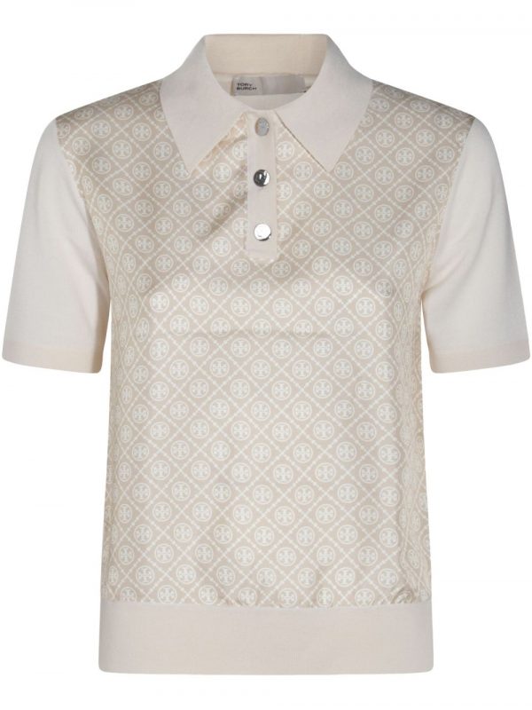 POLO IN SETA STAMPATA
