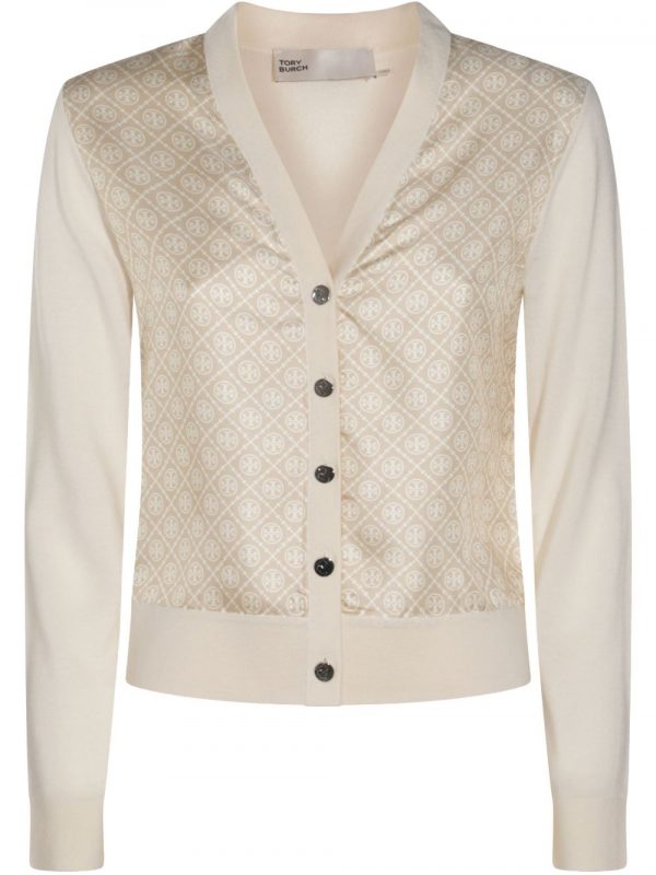 CARDIGAN IN SETA STAMPATO