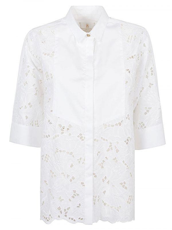 CAMICIA IN COTONE CON PIZZO