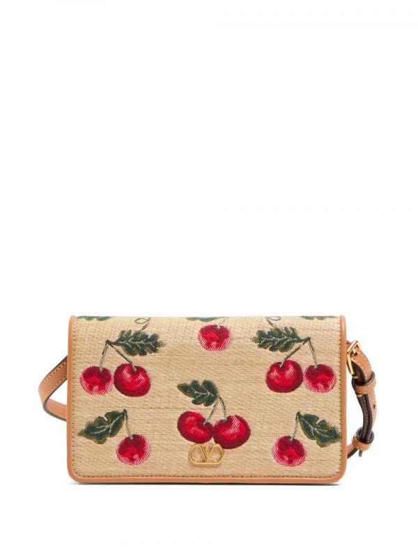 MINI BORSA VLOGO SIGNATURE IN RAFIA