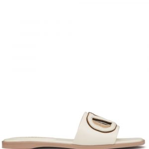 SANDALO VLOGO CUT-OUT IN PELLE