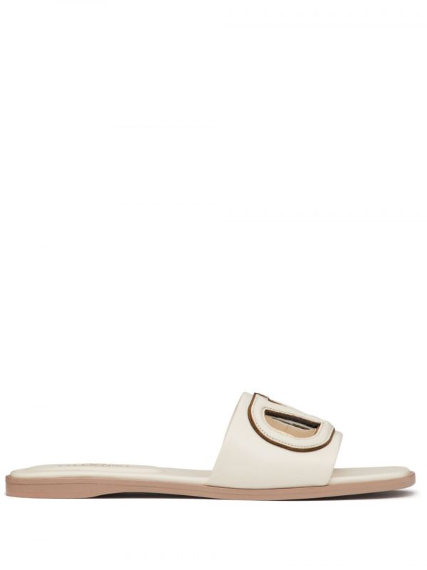 SANDALO VLOGO CUT-OUT IN PELLE