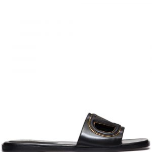 SANDALO VLOGO CUT-OUT IN PELLE