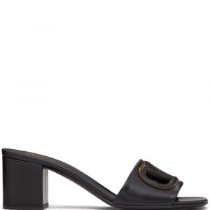 SANDALO VLOGO CUT-OUT IN PELLE