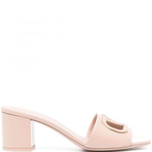 SANDALO VLOGO CUT-OUT IN PELLE