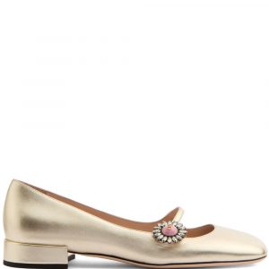 BALLERINA MARY-JANE PRESHOES IN PELLE