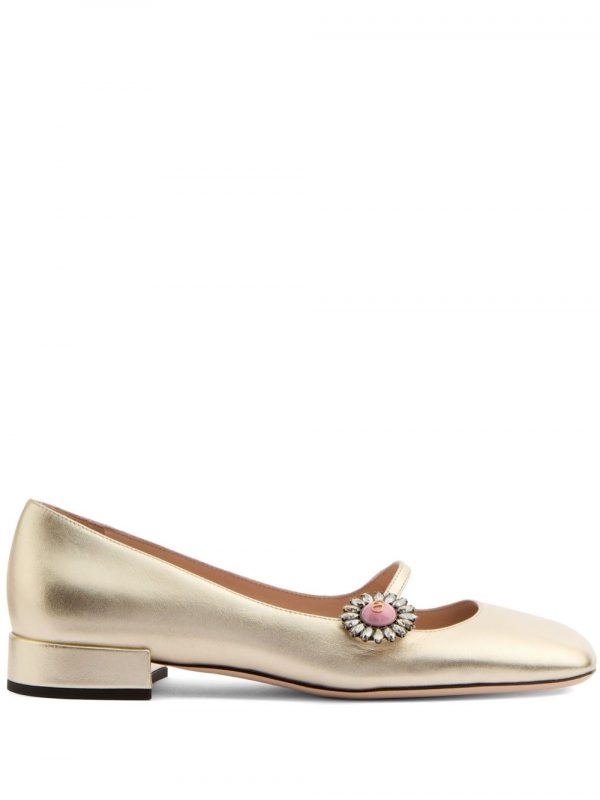 BALLERINA MARY-JANE PRESHOES IN PELLE