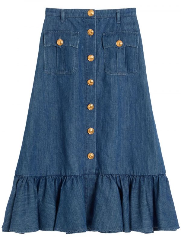 GONNA MIDI IN DENIM