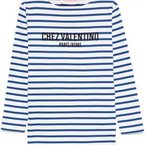 T-SHIRT CHEZ VALENTINO RIGATA