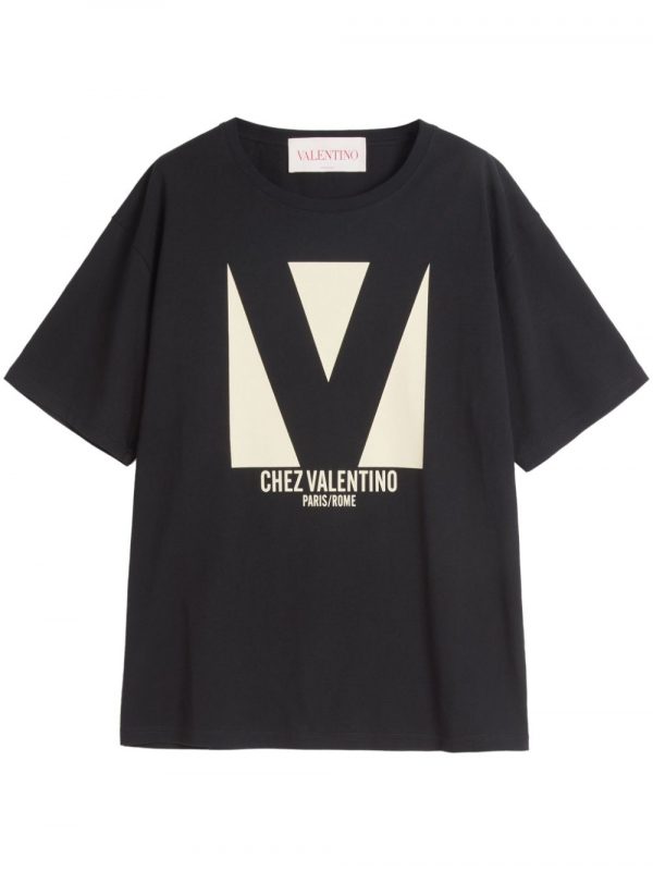 T-SHIRT CHEZ VALENTINO IN COTONE