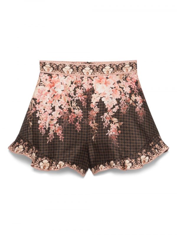 SHORTS IN MISTO LINO STAMPATI