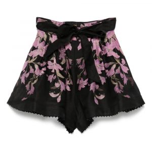 SHORTS IN LINO E SETA STAMPATI