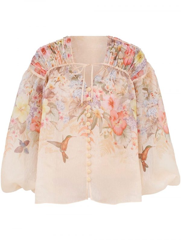 BLUSA IN MISTO LINO E SETA