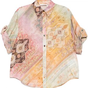 CAMICIA TALLOW IN SETA STAMPATA