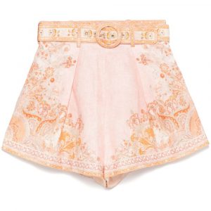 SHORTS ACACIA IN LINO STAMPATI