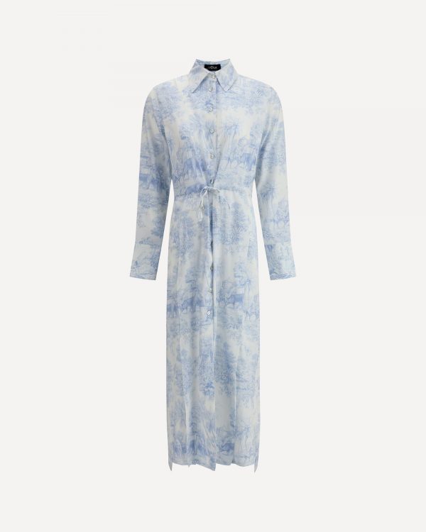 Abito chemisier stampa Toile de jouy