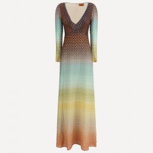 Abito lungo in lurex