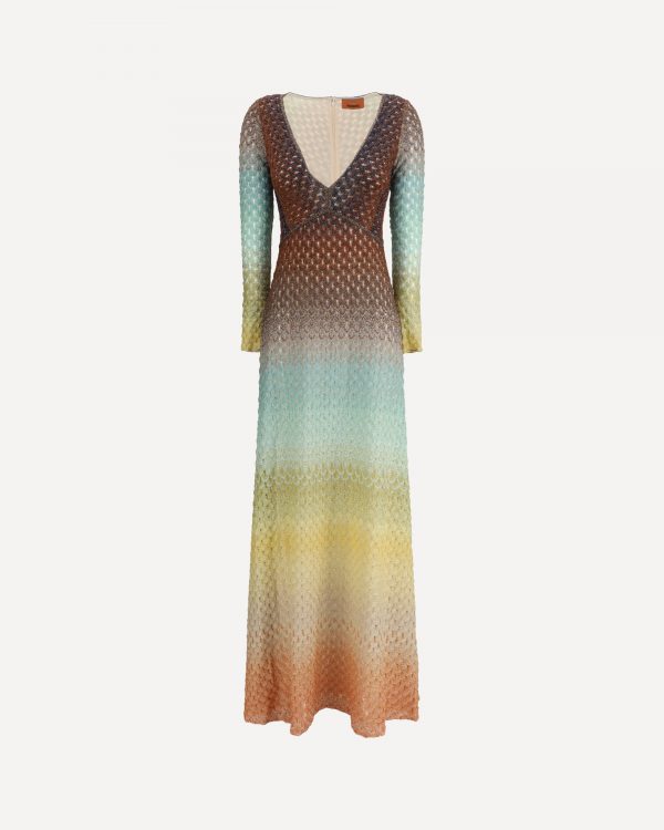 Abito lungo in lurex
