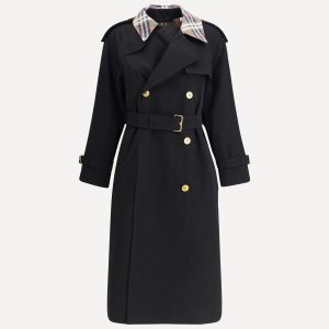 Trench Castleford lungo con colletto Check