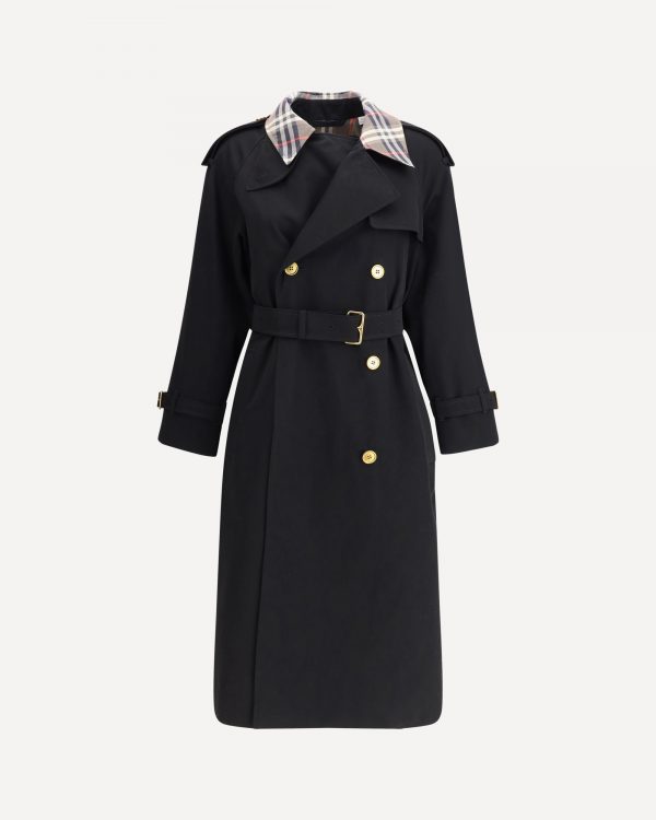 Trench Castleford lungo con colletto Check