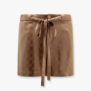 Viscose blend shorts with allover gg logo