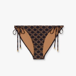Bikini slip with Triomphe print