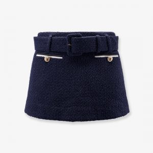 Bouclé miniskirt with shorts