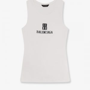 Ribbed viscose blend tank top