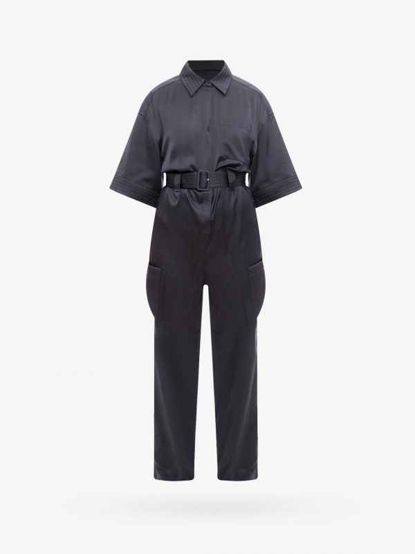 Viscose blend jumpsuit with belt