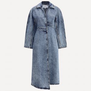 Trench Spiral lungo in denim