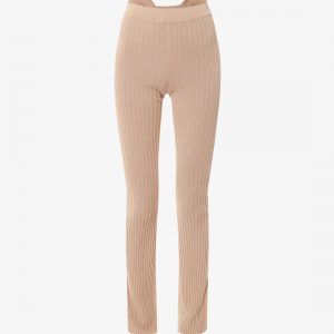 Ribbed knit trouser