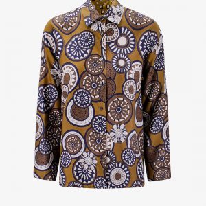 Silk shirt with all-over print