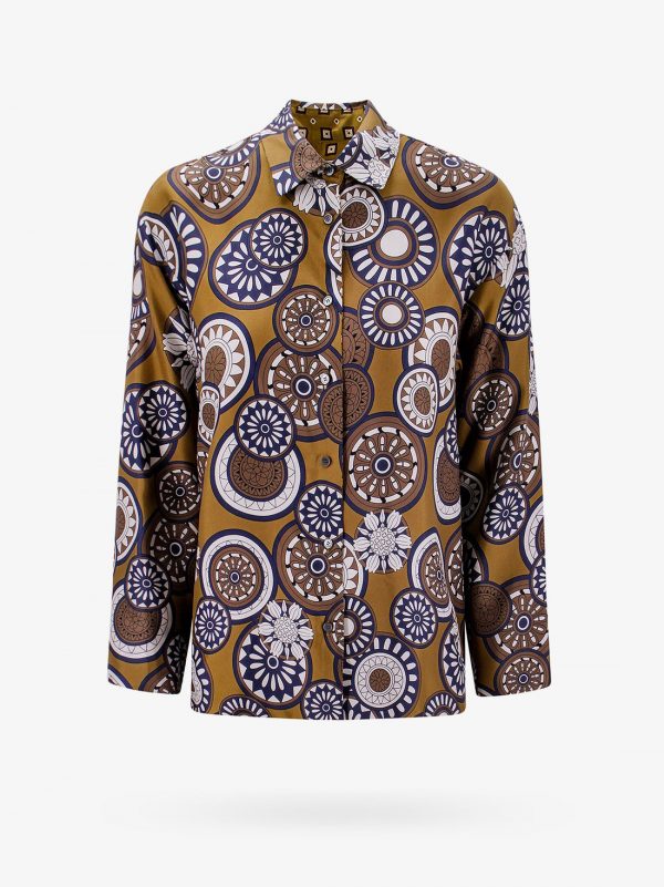 Silk shirt with all-over print
