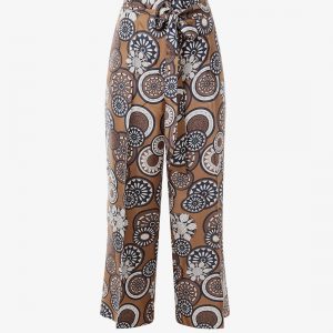 Silk trouser with all-over print