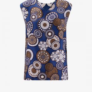 Silk top with all-over print