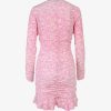 Stretch silk dress with all-over print — изображение 2