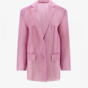 Pleated tulle blazer