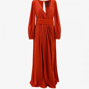 Silk dress with cut-out detail on the back