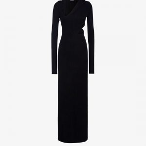 Sustainable viscose dress with cut-out details