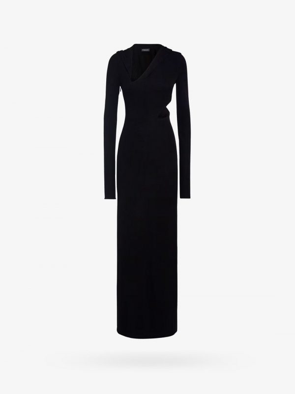 Sustainable viscose dress with cut-out details